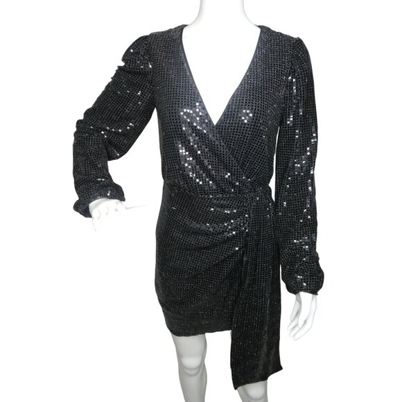 Vici‎ Mini Black Glitter Dress - Picture 2 of 7